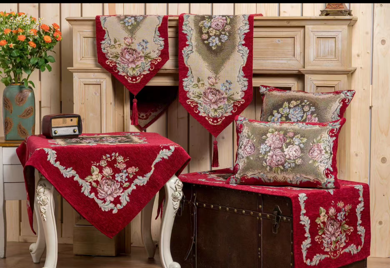 Shanghai New Flower Dining Table Runner