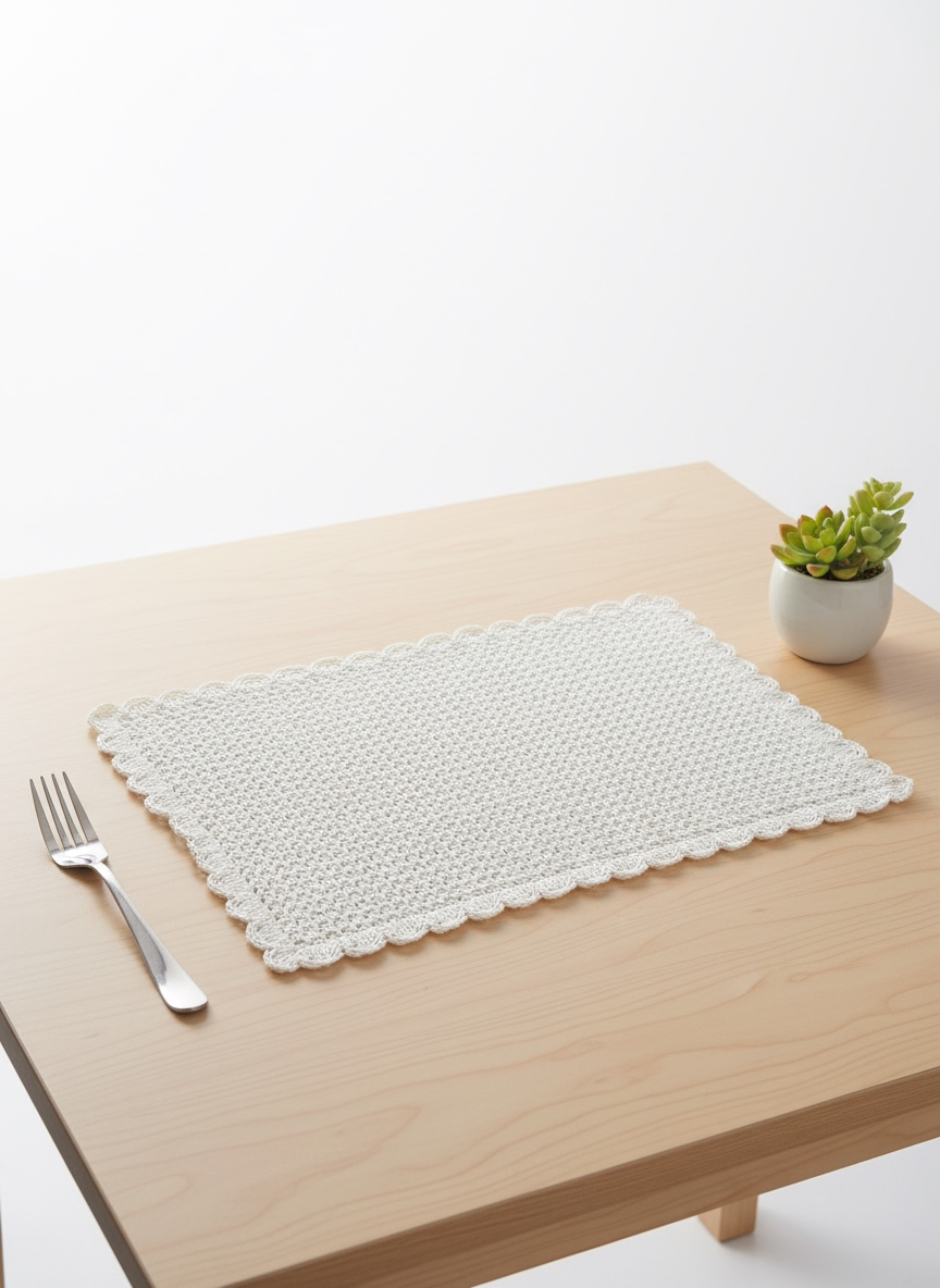 Fine Quality Plain Plastic Table Mats 6pc Set