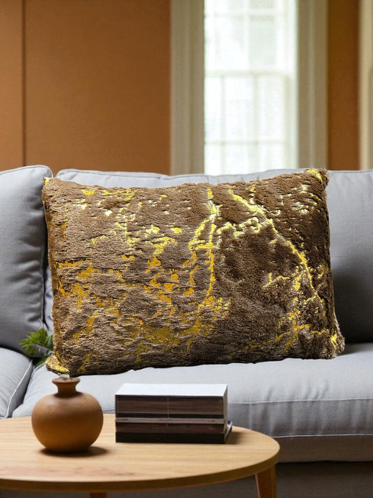 Fur Marble Rectangular Cushion