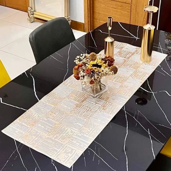 White Gold Center Table Runner Plastic