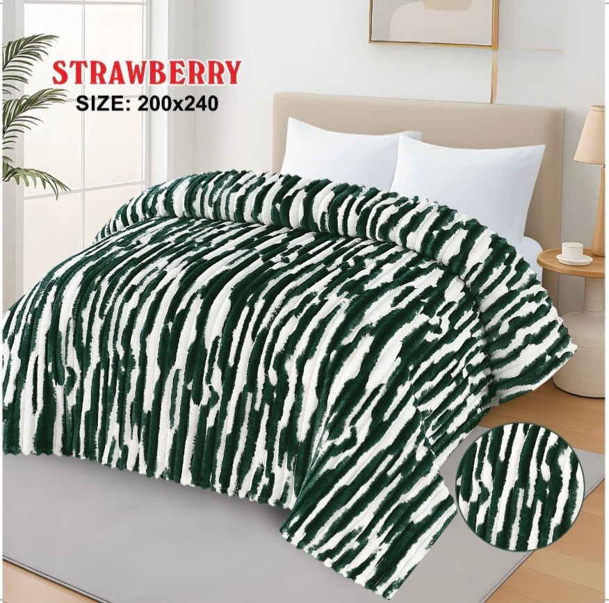 Fur Zebra Ac Summer Blanket King Size