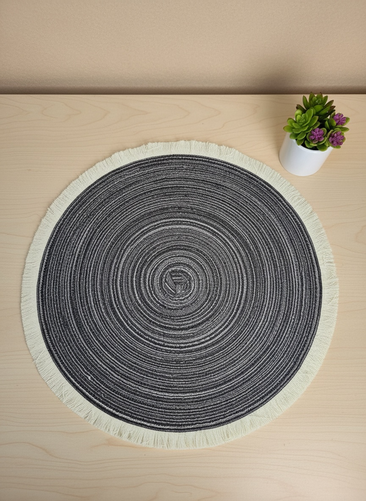 Round Tussel Fine Plastic Table Mats 6pc Set