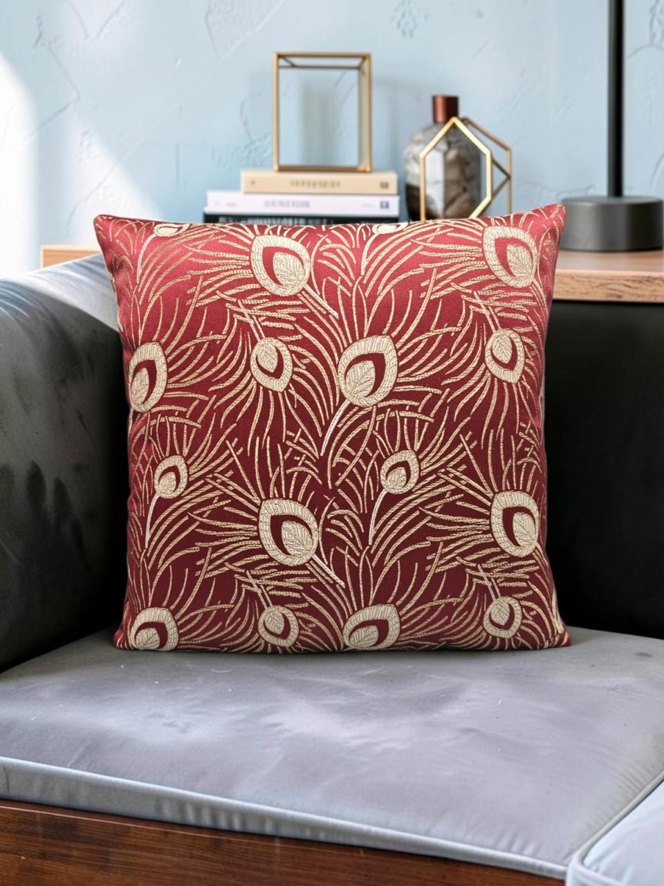 Shanghai Peacock Velvet Cushion