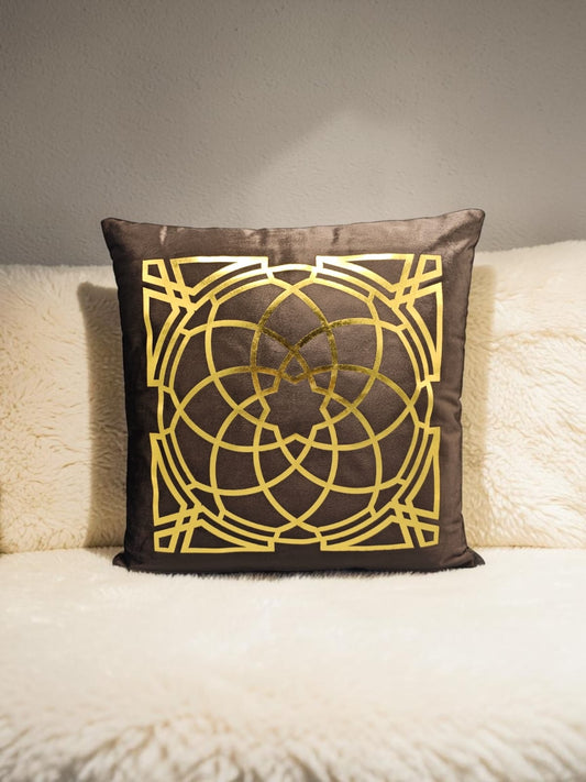 Italian Velvet Round Motive Cushion