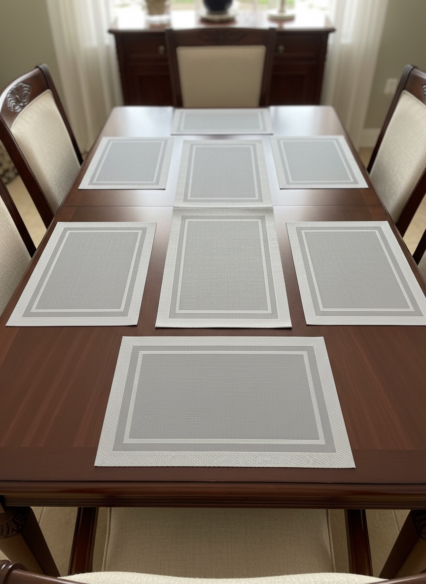 Chatai Plastic 7 PC SET ( 1 Runner & 6 Mats )