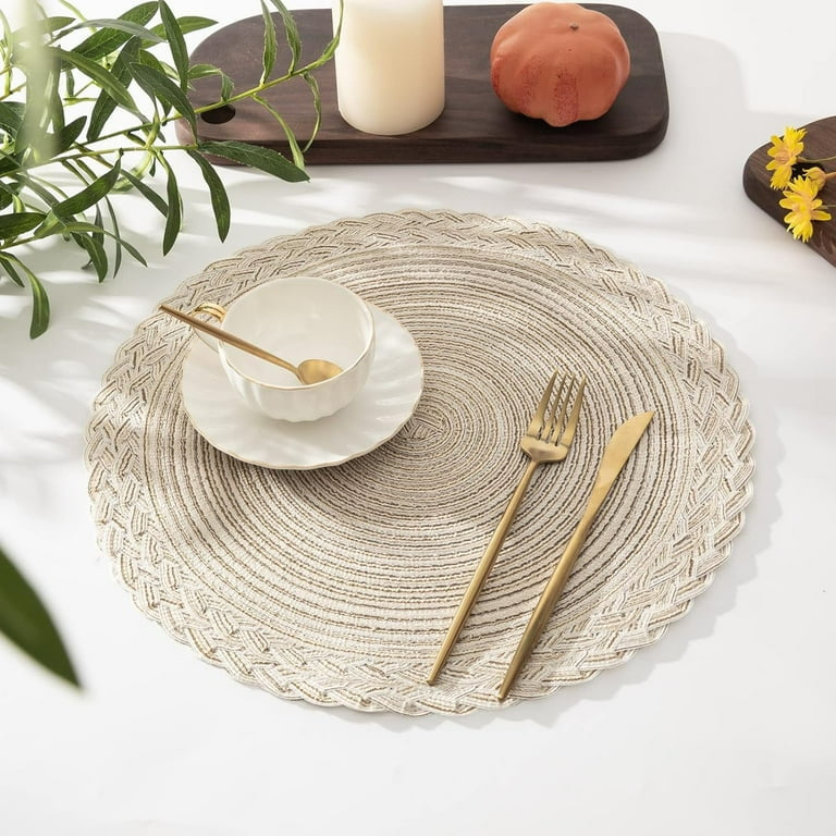 Round Line Fine Plastic Table Mats 6pc Set