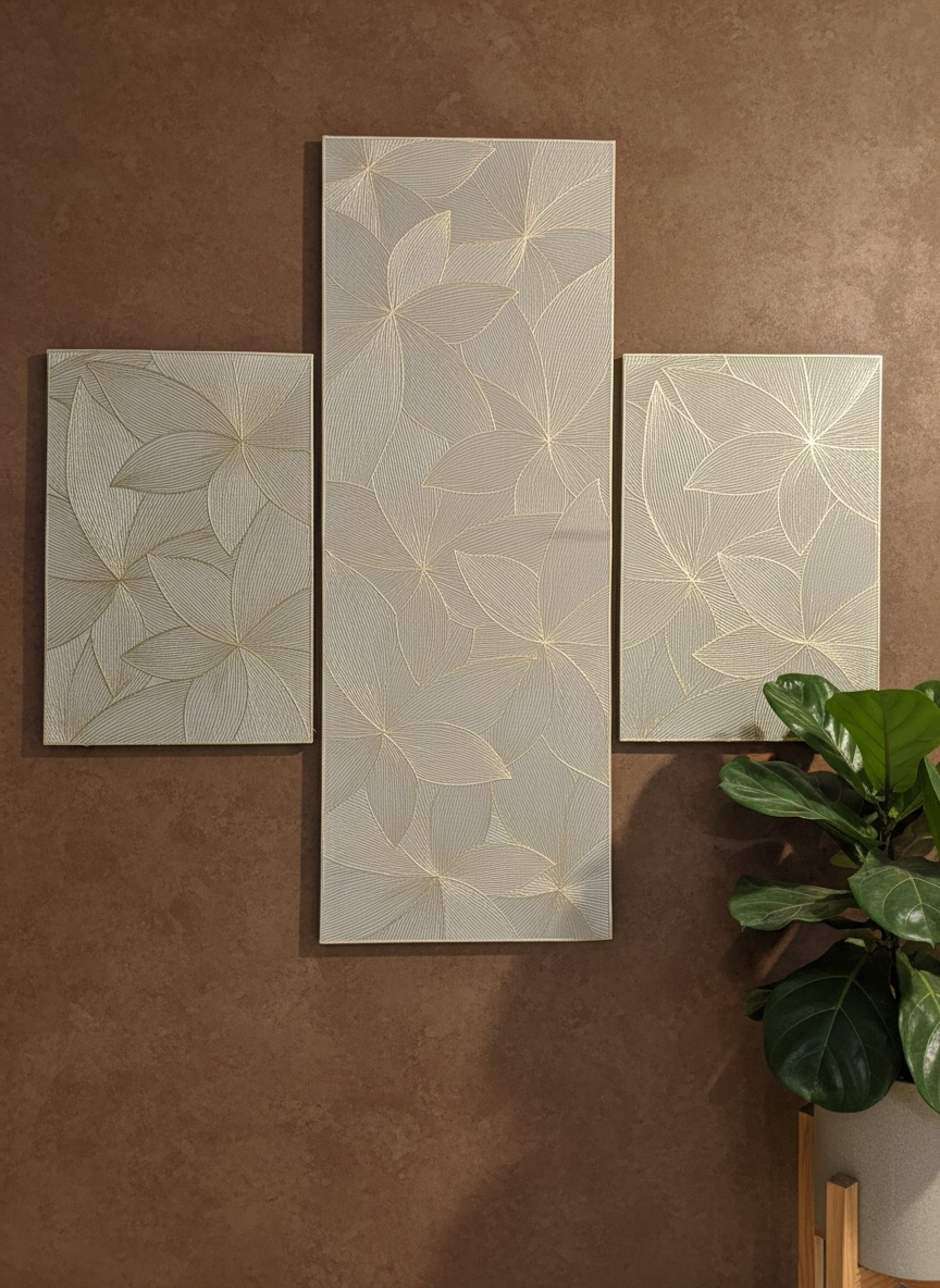 Heavy Golden Plastic 3pc Set