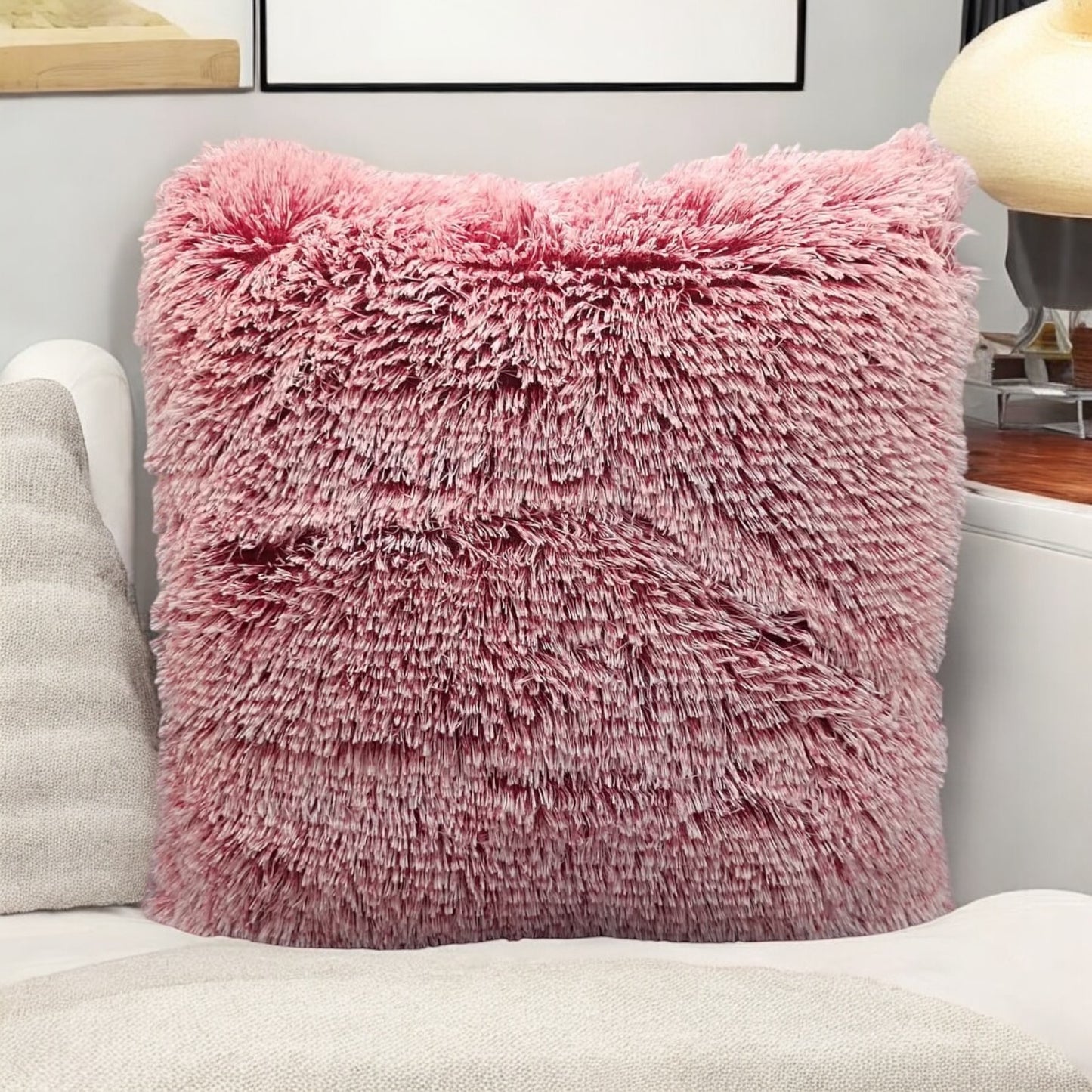 Soft Faux Fur Cushion Double Side