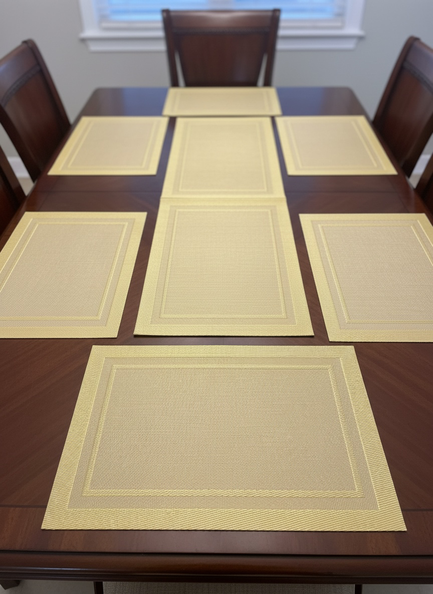 Chatai Plastic 7 PC SET ( 1 Runner & 6 Mats )