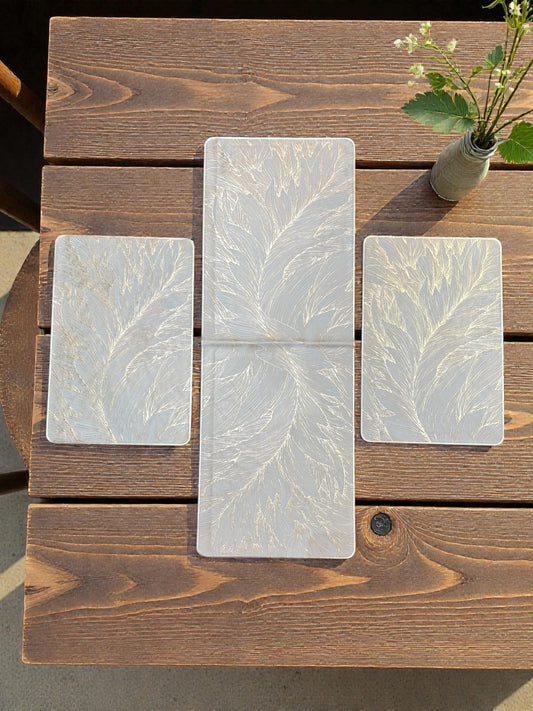 Heavy Golden Plastic 3pc Set
