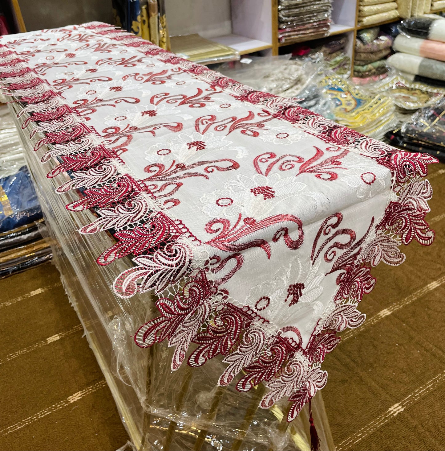 Fancy Shatal Embroidered Table Runner