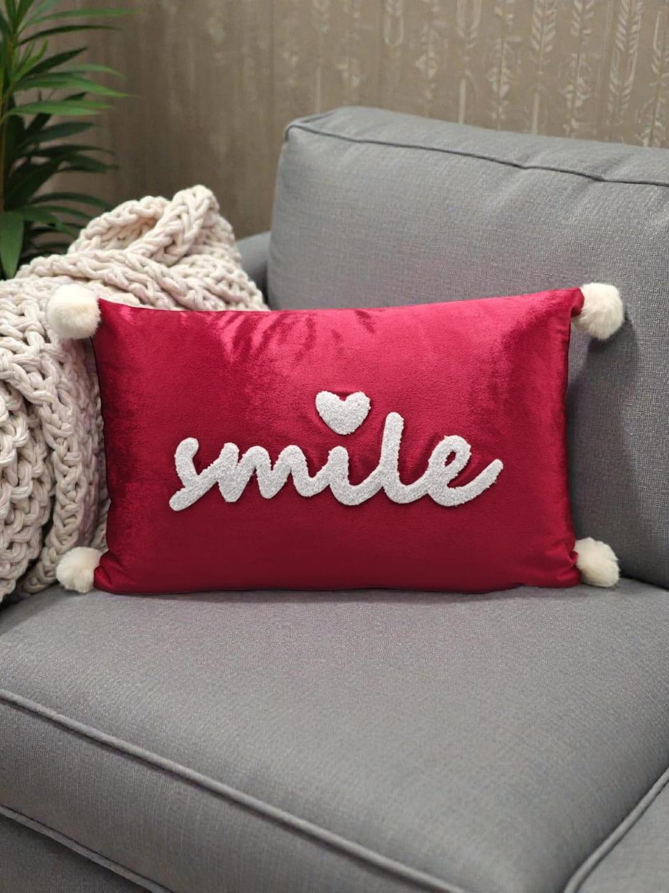 Smile Tussel Rectangular Cushion
