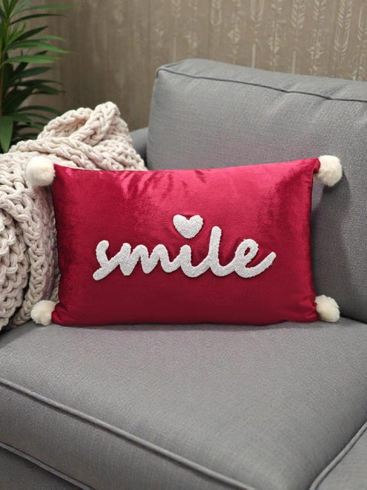 Smile Tussel Rectangular Cushion