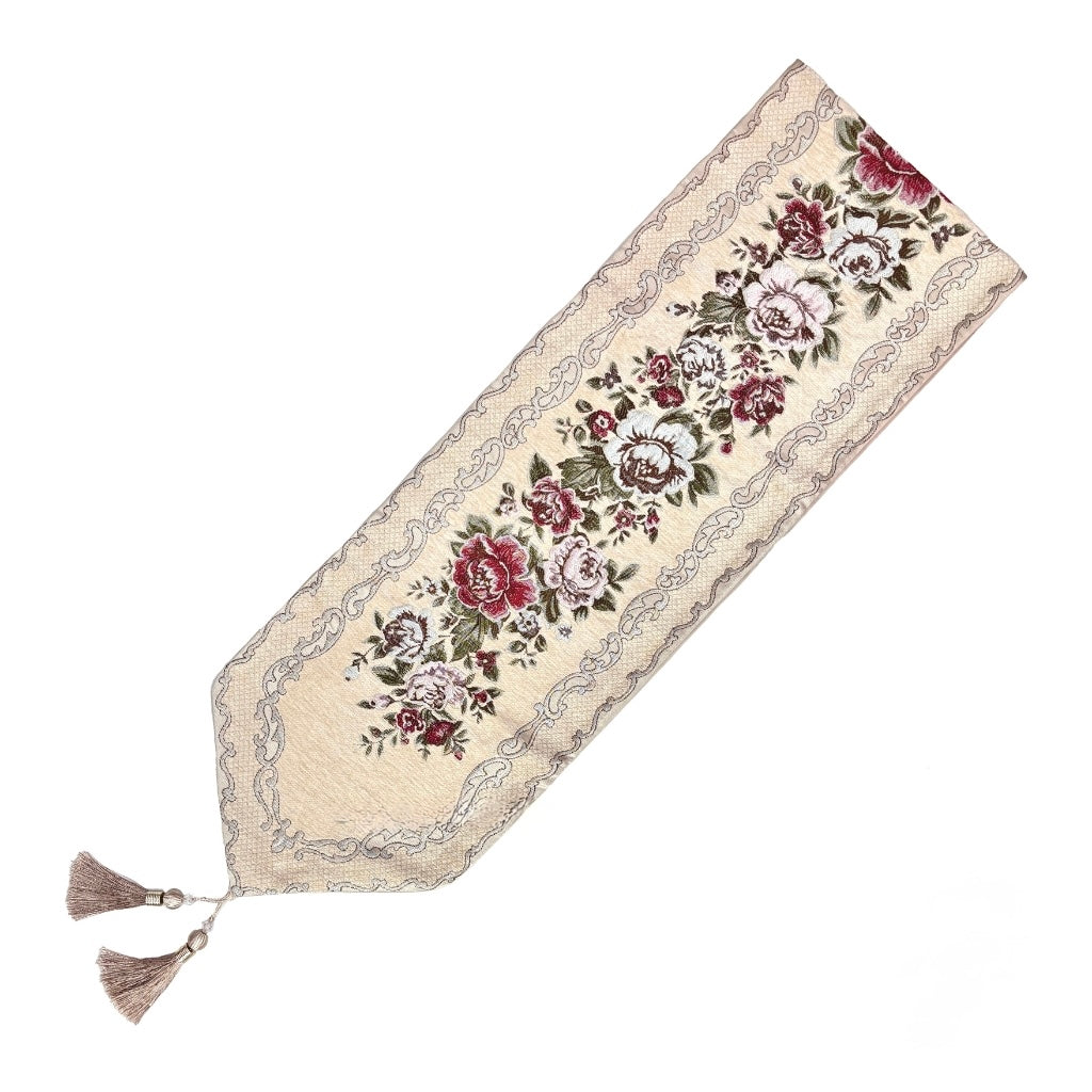 Arc Flower Velvet Shanghai Dining / Center Table Runner