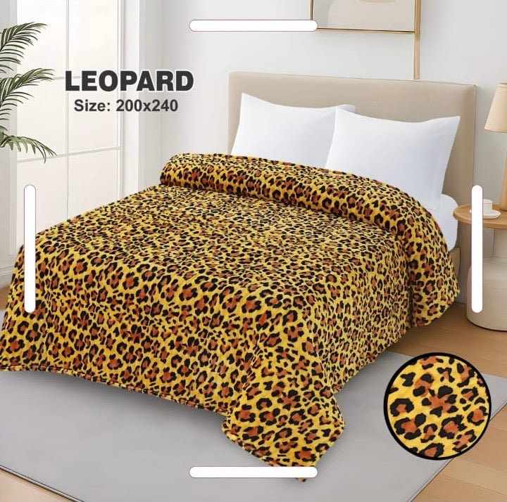 Leopard Ac Summer Blanket King Size