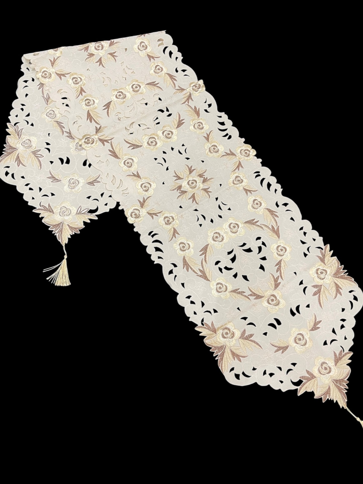 Heavy Cutwork Table Runner