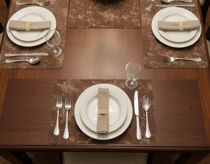 Sweet Leather Plastic 7 PC SET ( 1 Runner & 6 Mats )