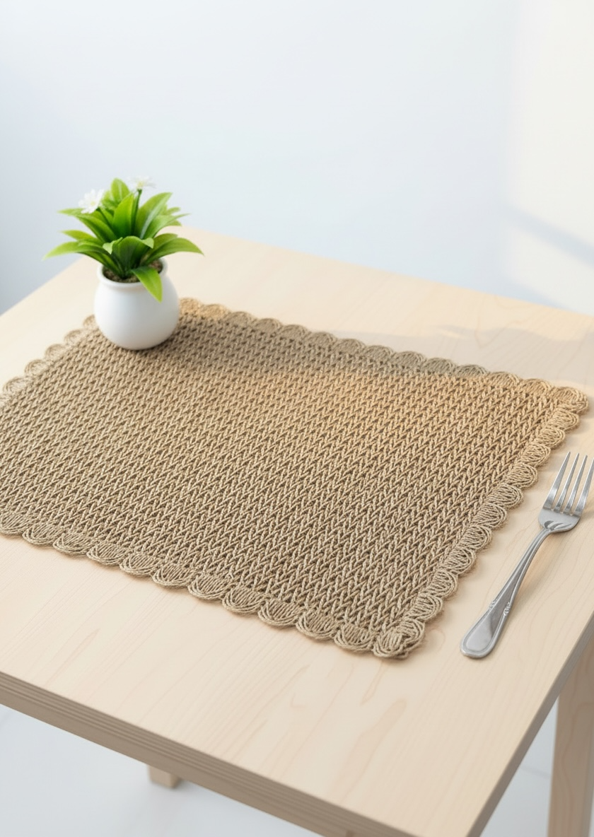 Fine Quality Plain Plastic Table Mats 6pc Set