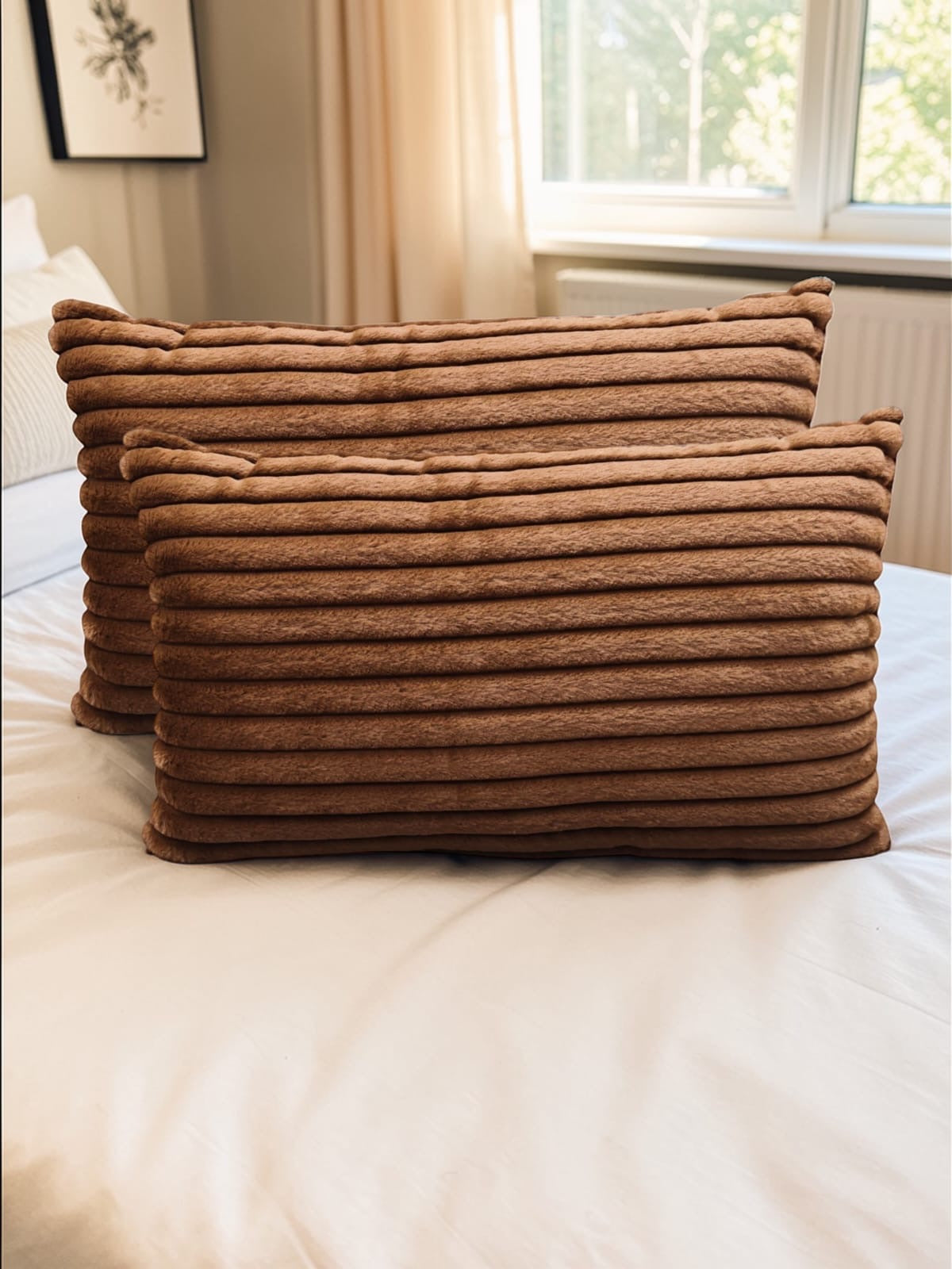 Soft Fur Line Pillow Covers