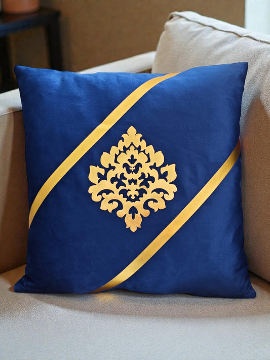 Single Motive Two Line Italian Velvet Cushion