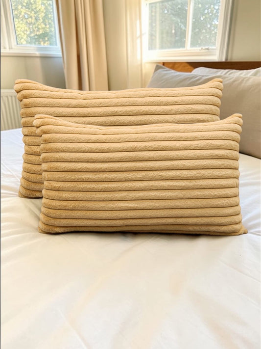 Soft Fur Line Pillow Covers