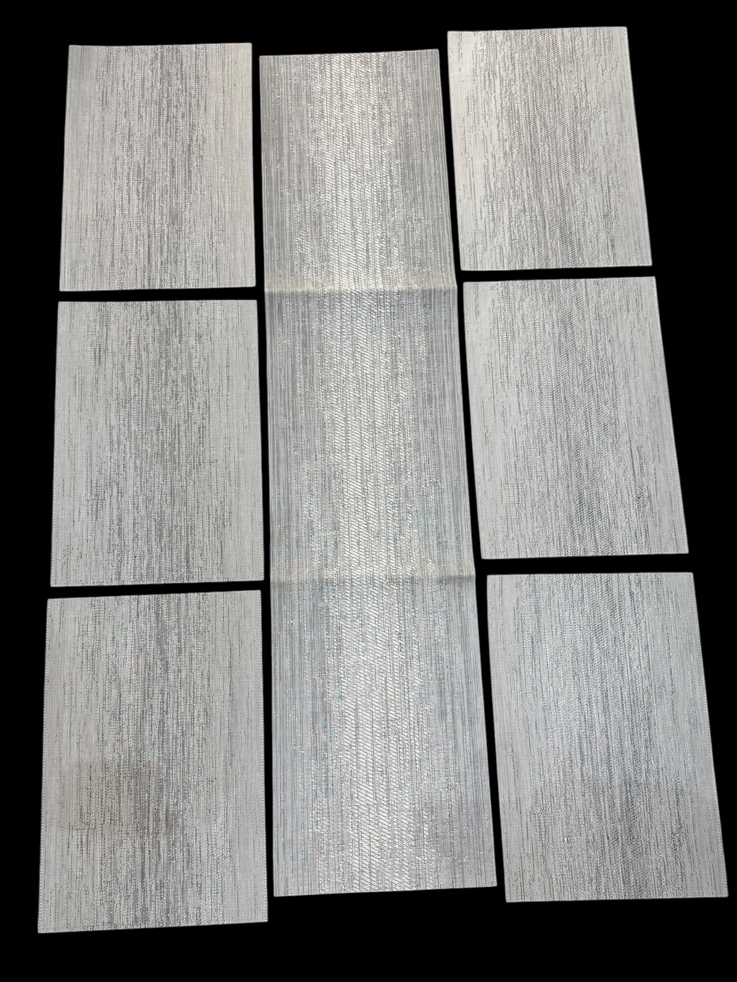 Chatai Plastic 7 PC SET ( 1 Runner & 6 Mats )