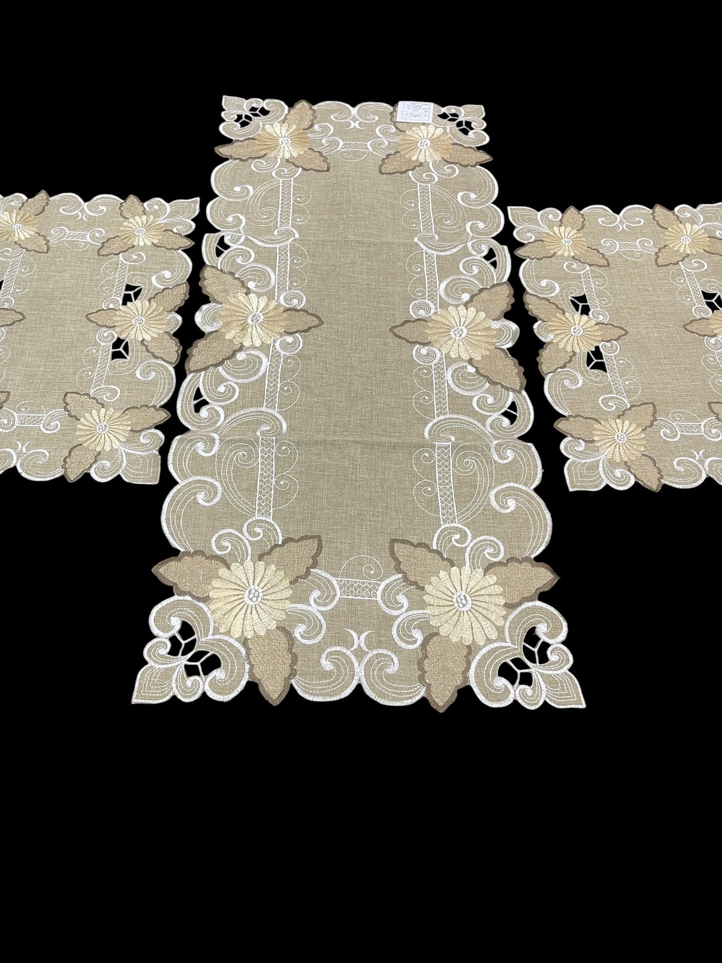 Karandi Cutwork Chinese 3pc Set