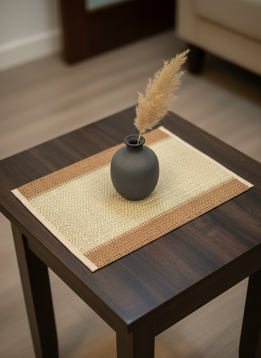 Imported Thread Work Plastic Table Mat