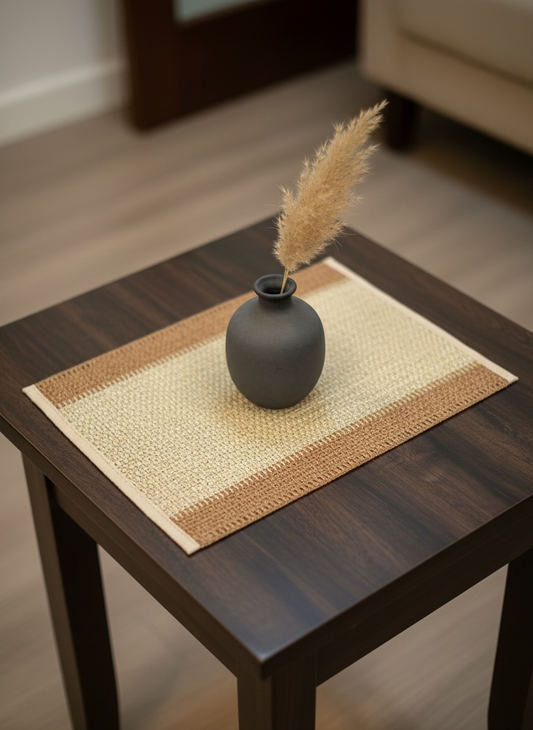 Imported Thread Work Plastic Table Mat