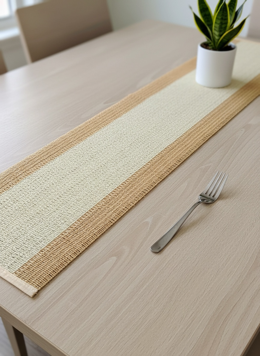 Imported Thread Work Dining Set ( 1 Runner & Mats )