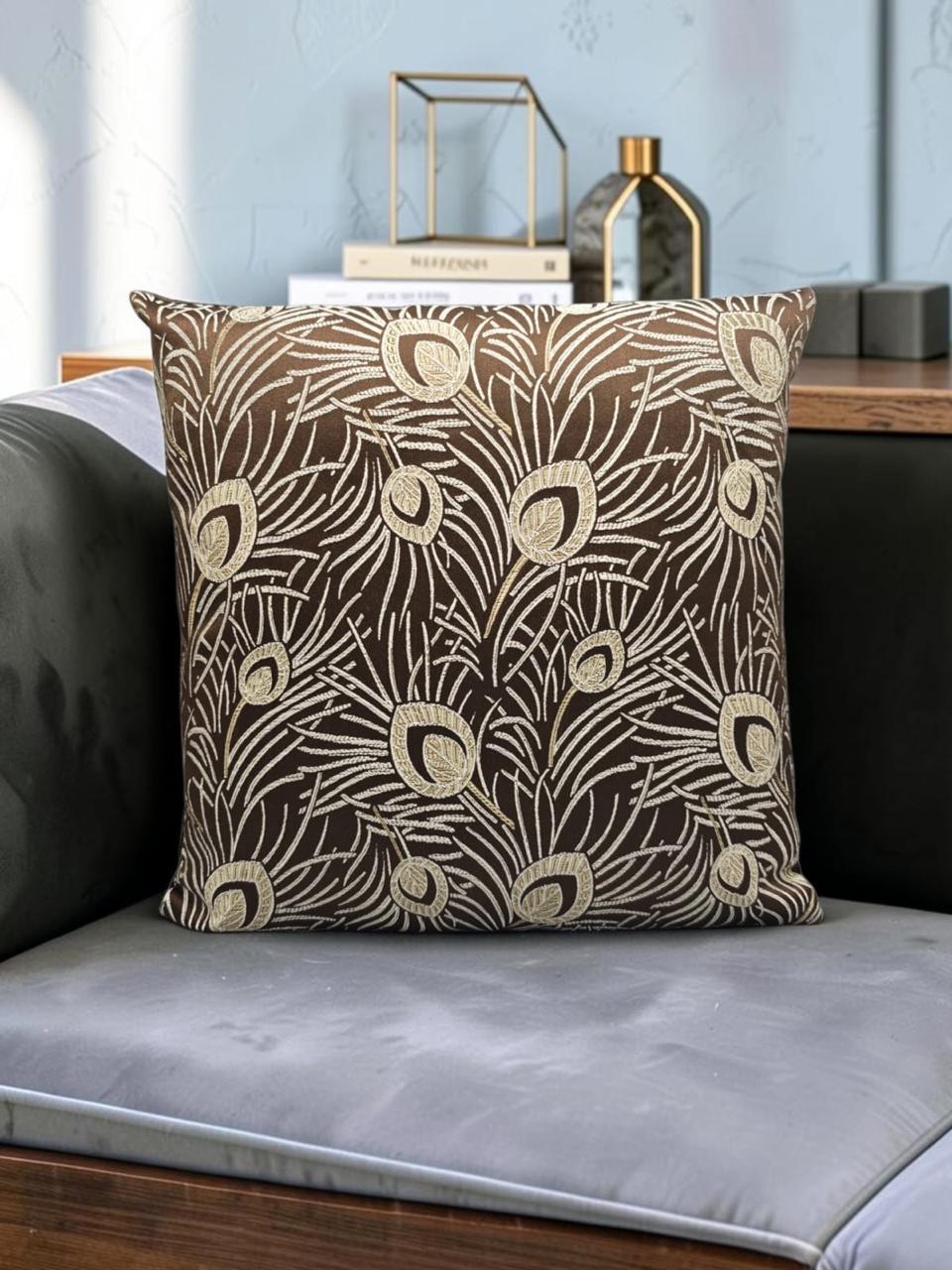Shanghai Peacock Velvet Cushion