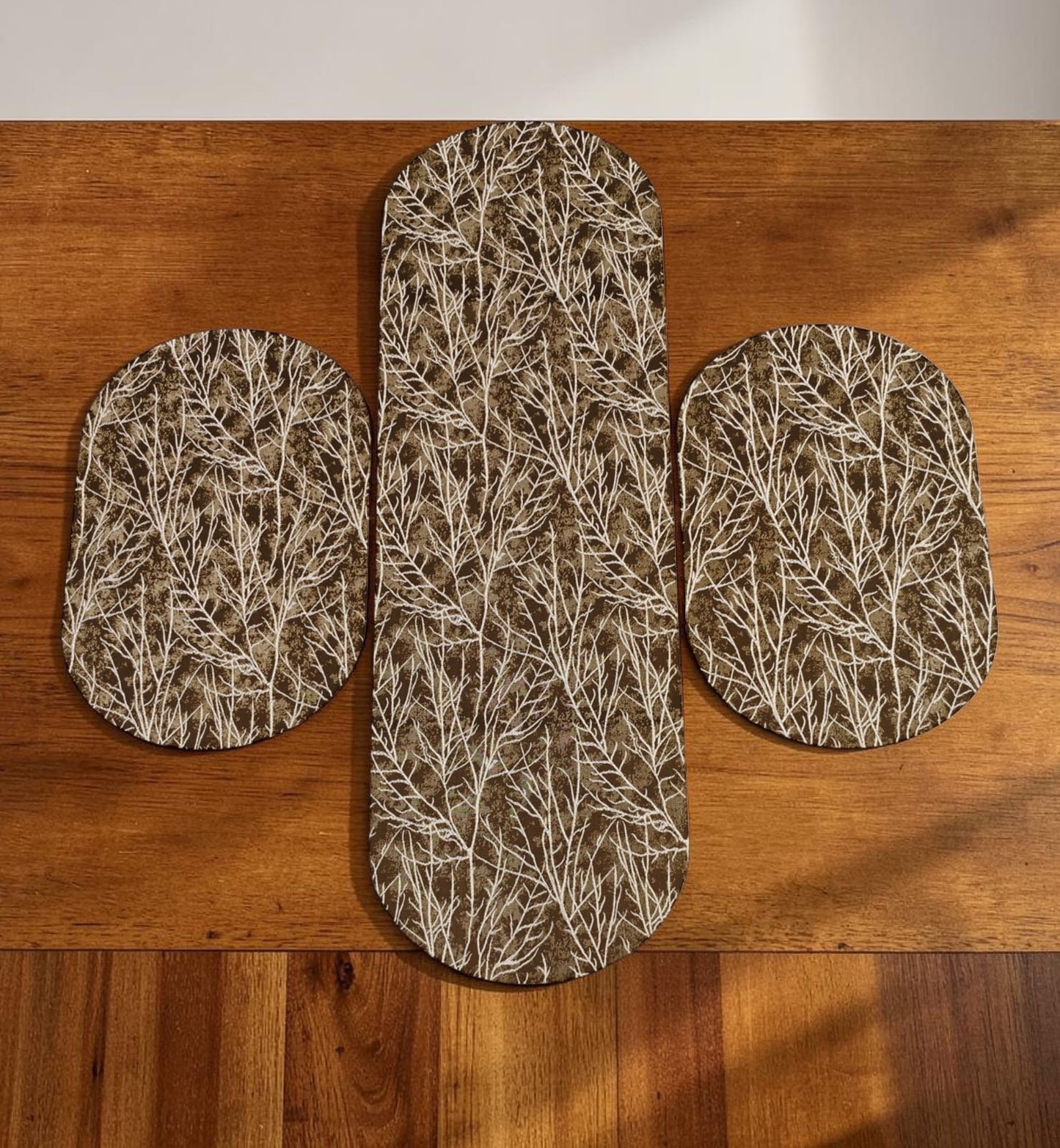 Shanghai Velvet Tree Oval 3pc Set