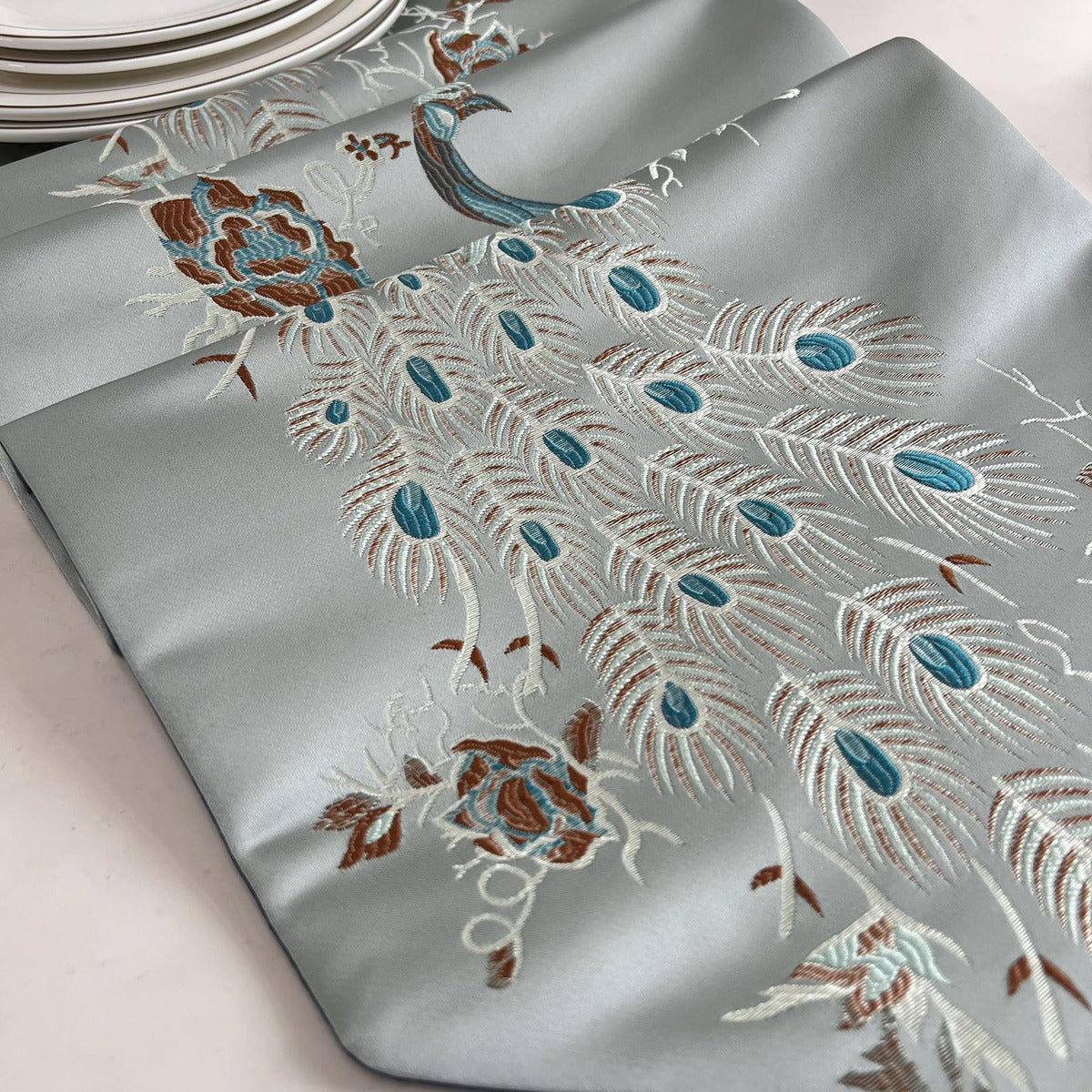 Shanghai Peacock Dining Table Runner
