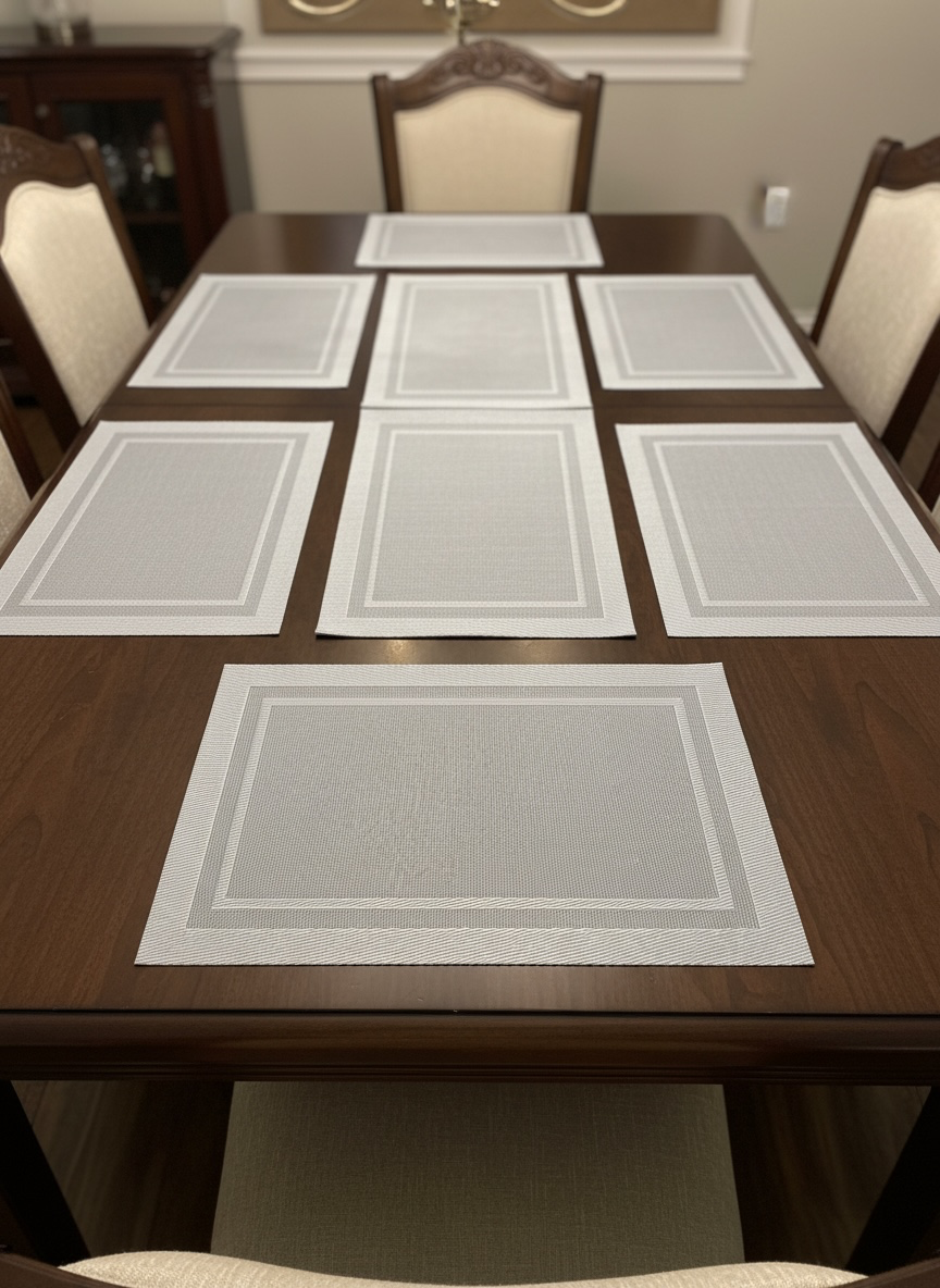 Chatai Plastic 7 PC SET ( 1 Runner & 6 Mats )