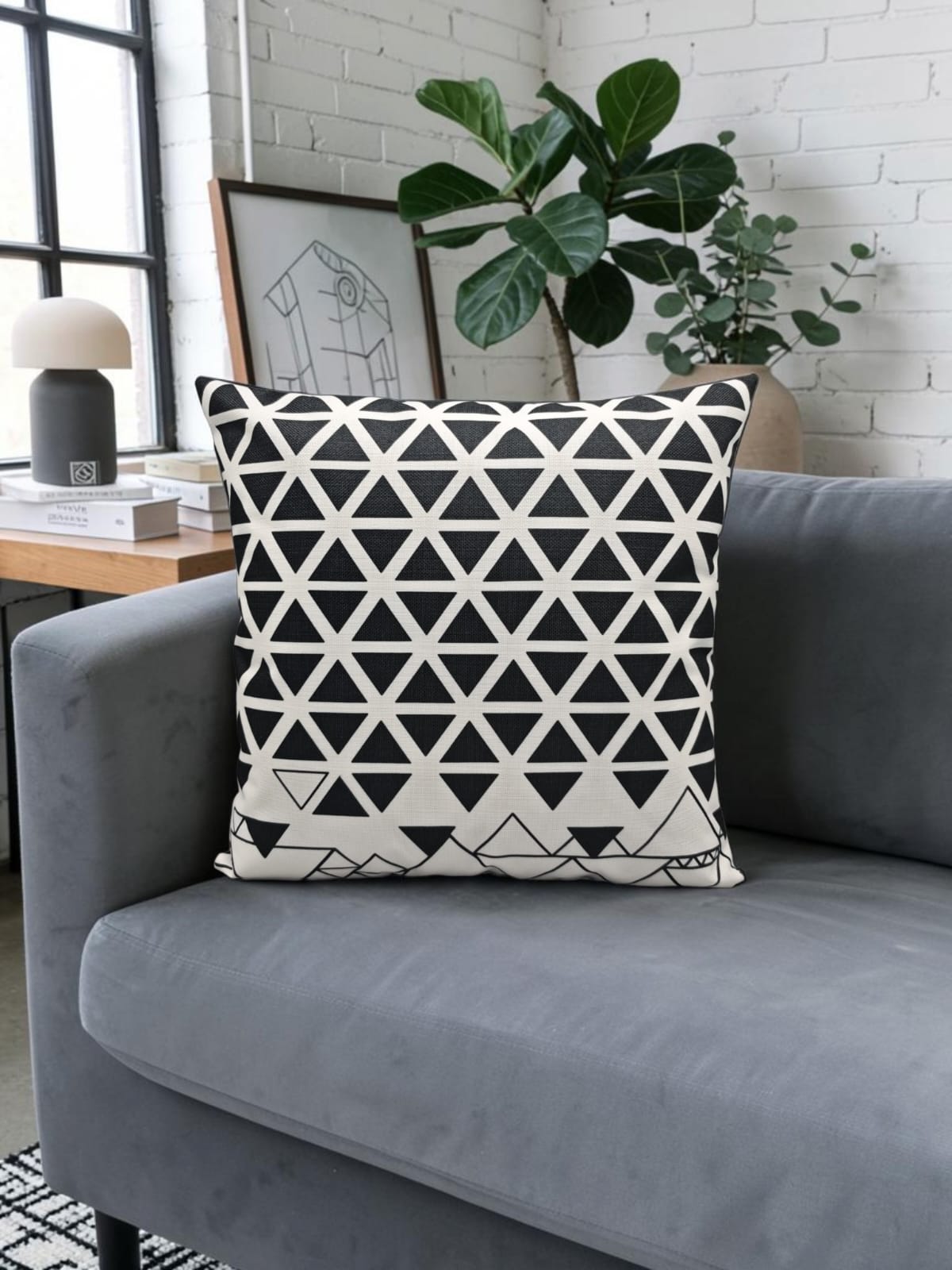 Printed Juut Black White Series Cushion