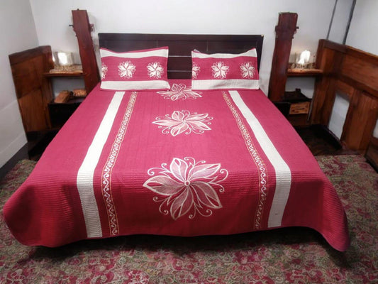 Cotton Embroidery Mid Flower 3pc