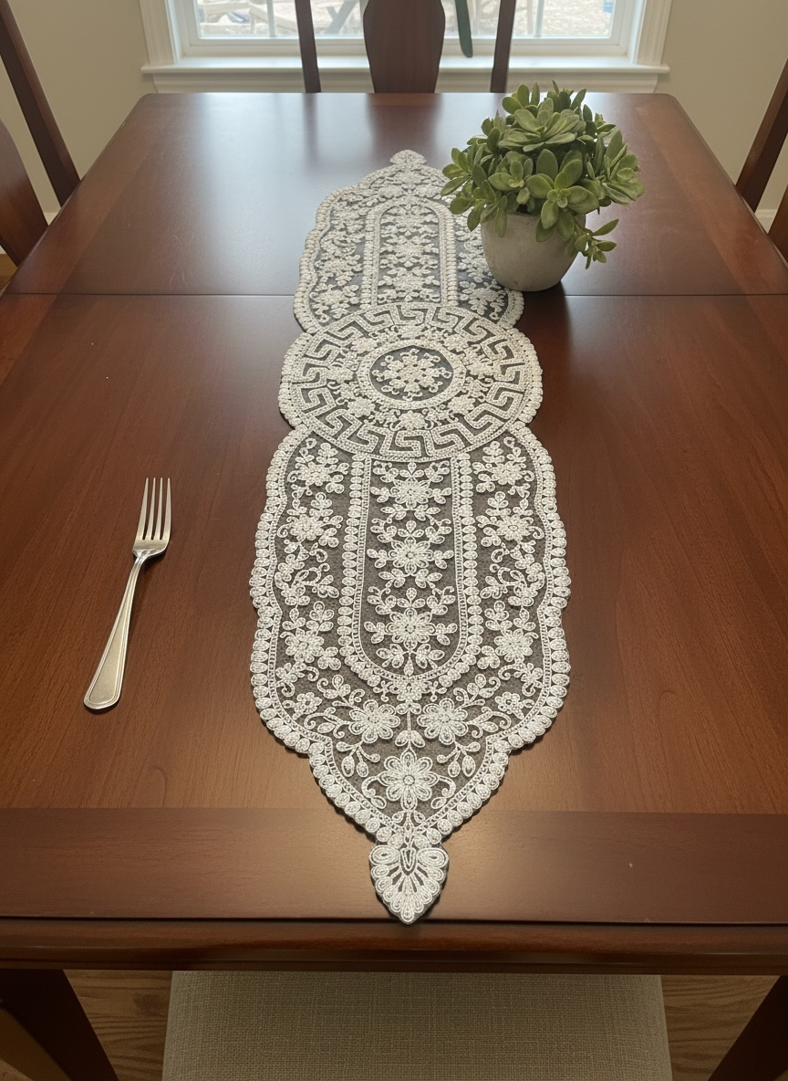 Net Fancy Table Runner (Dark Grey)