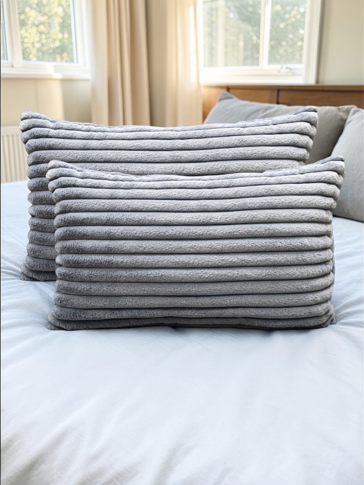 Soft Fur Line Pillow Covers