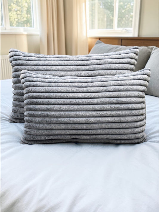 Soft Fur Line Pillow Covers