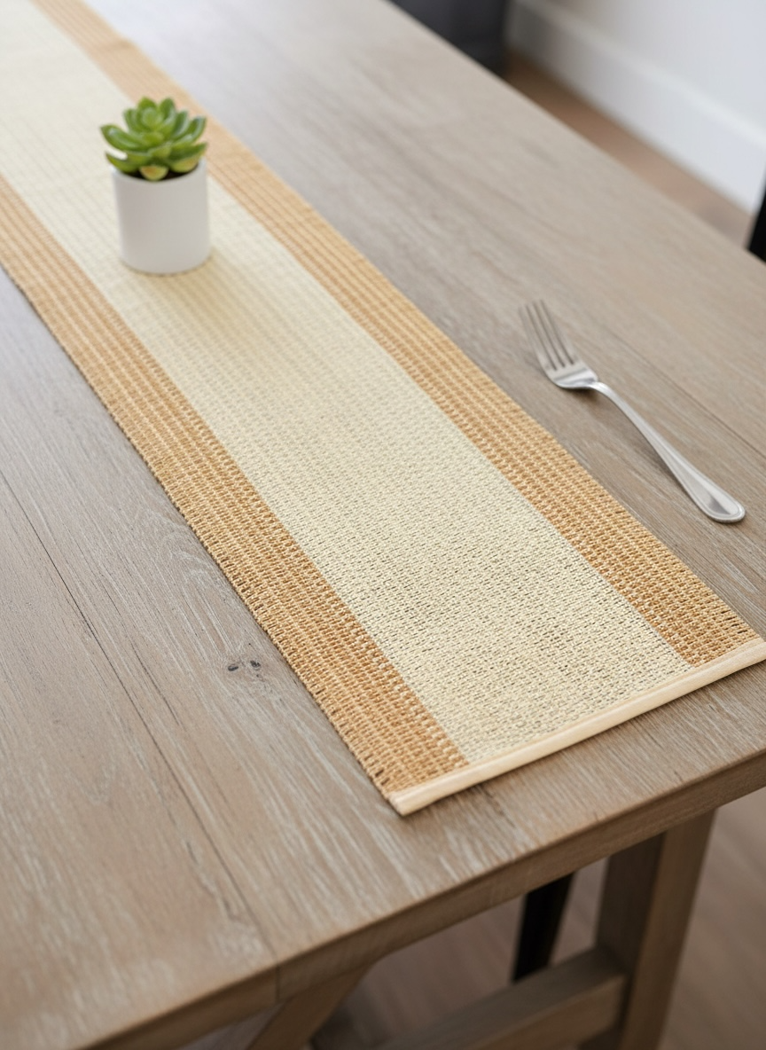 Imported Thread Work Dining Set ( 1 Runner & Mats )