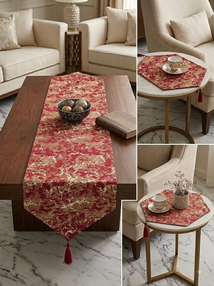 Shanghai Velvet Marble 3pc Set