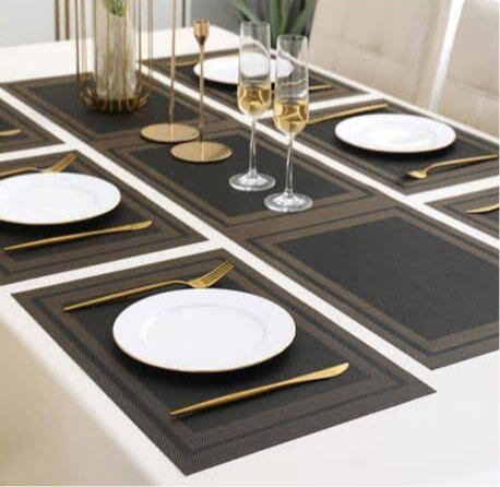 Chatai Plastic 7 PC SET ( 1 Runner & 6 Mats )