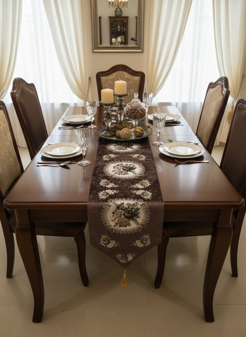 Velvet Printed Imported Table Runner