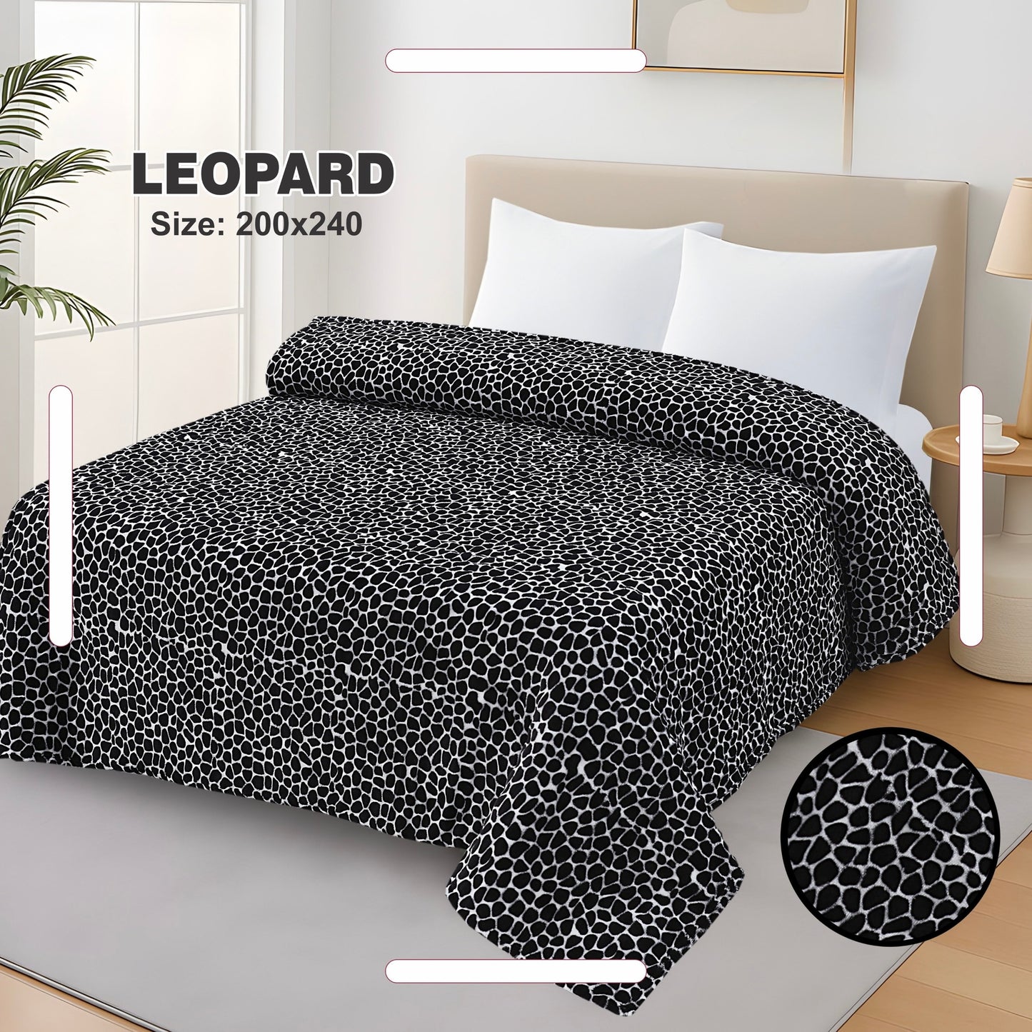 Leopard Ac Summer Blanket King Size