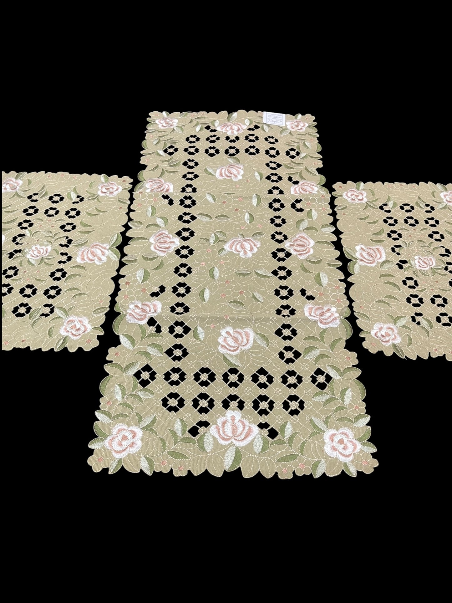 Heavy Cutwork Chinese 3pc Set