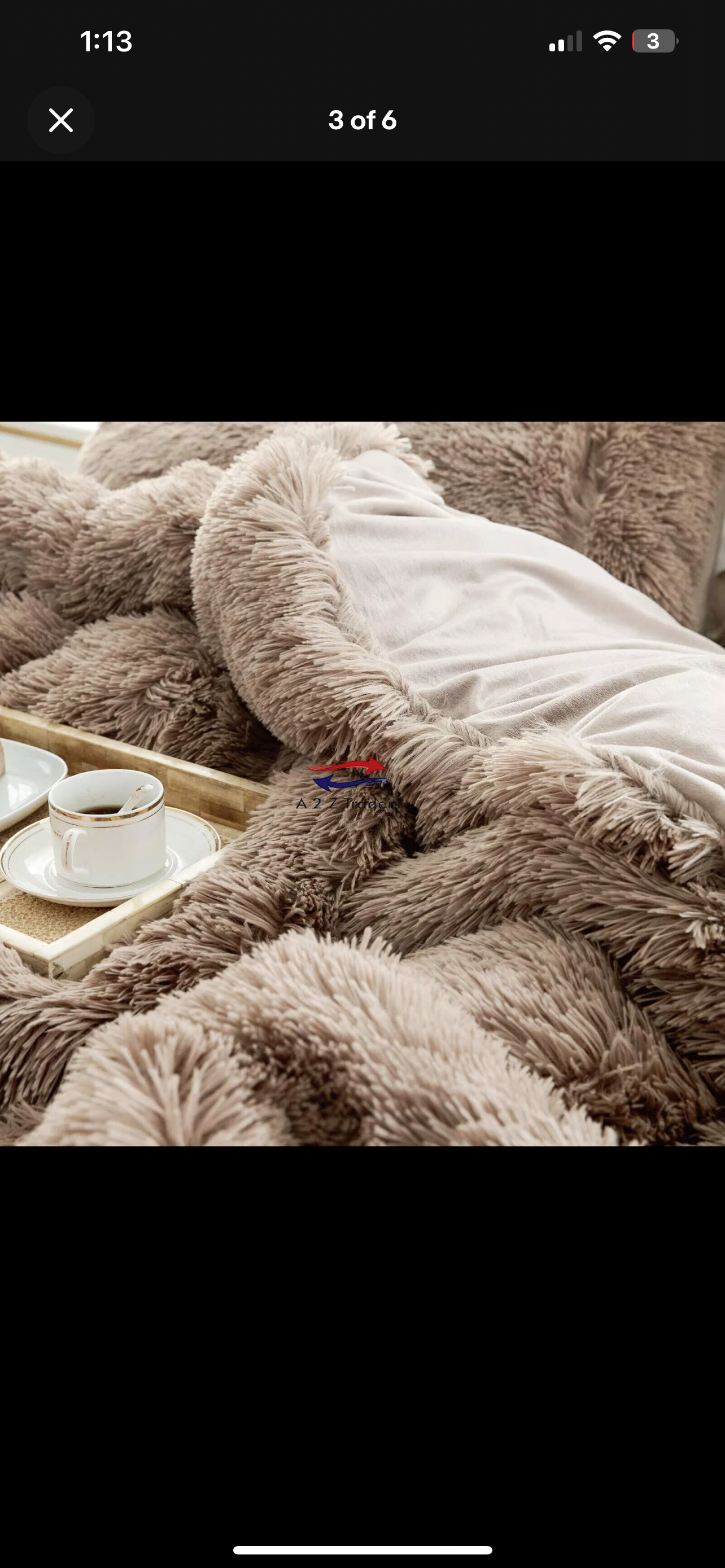 Complete 4pc Shaggy Soft Faux Fur Set ( Light Brown )