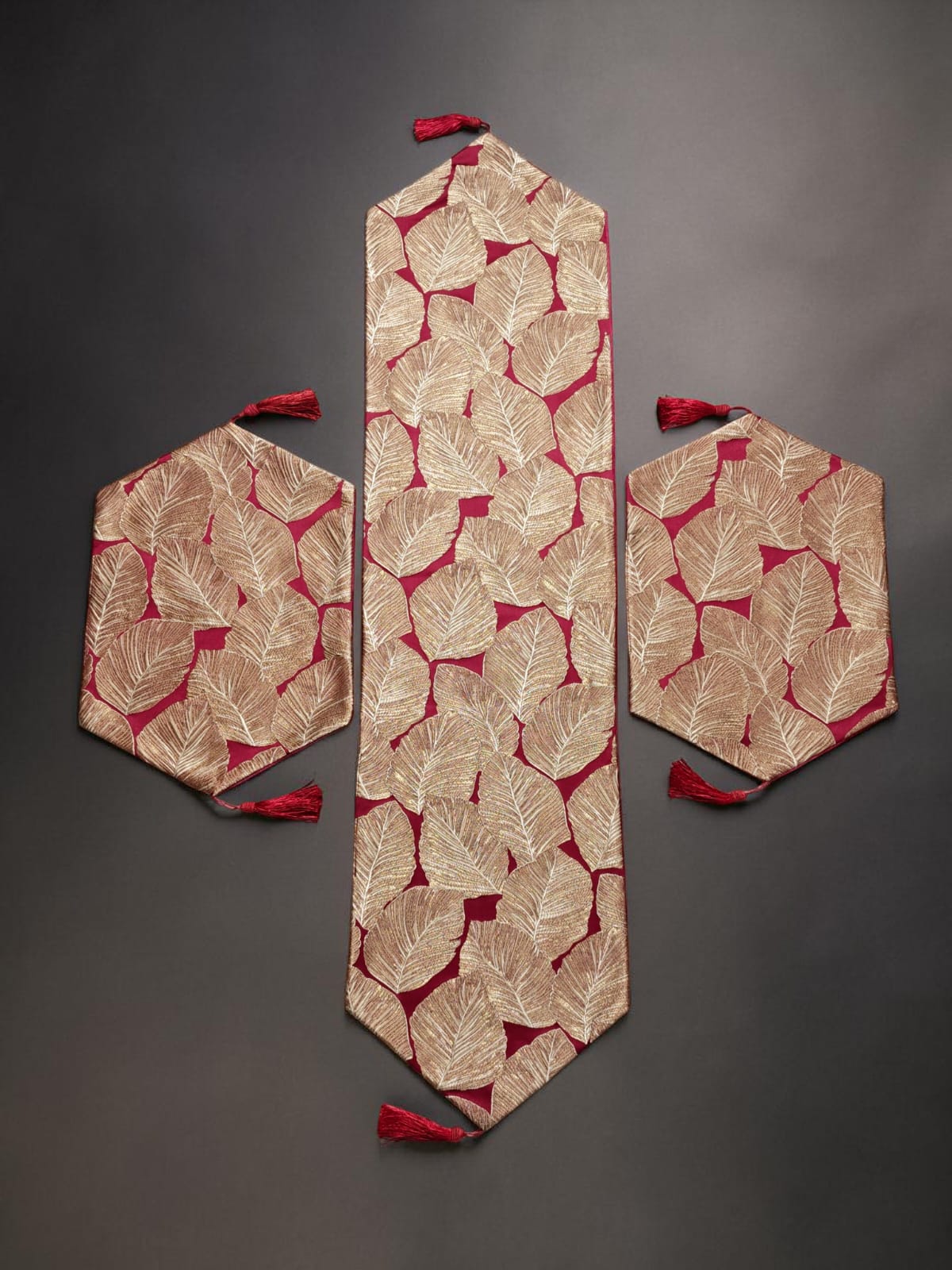 Heavy Jacquard Leaf 3pc Set