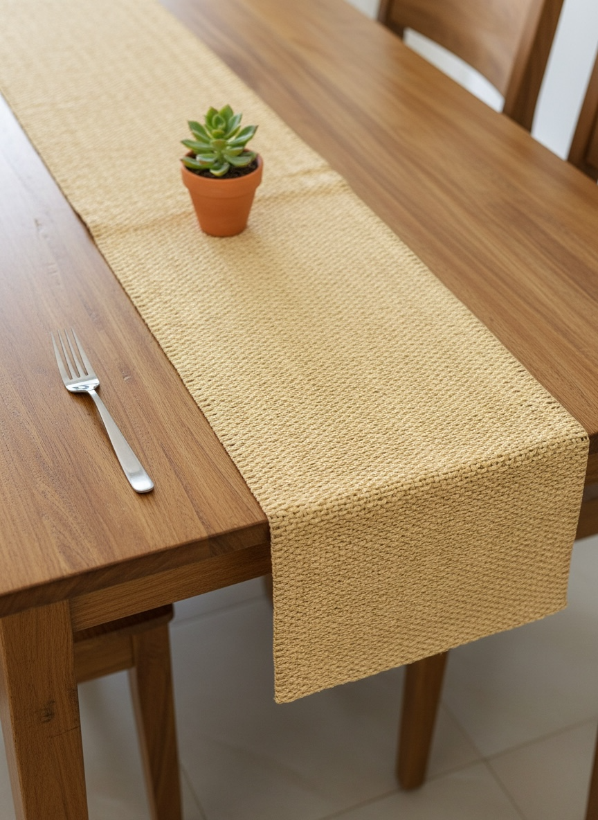Imported Thread Work Dining Set ( 1 Runner & Mats )