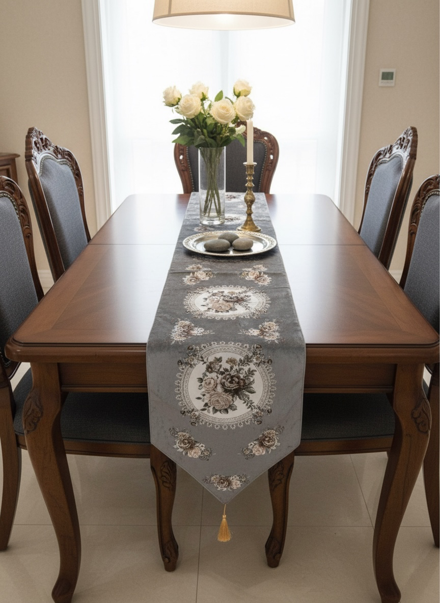 Velvet Printed Imported Table Runner