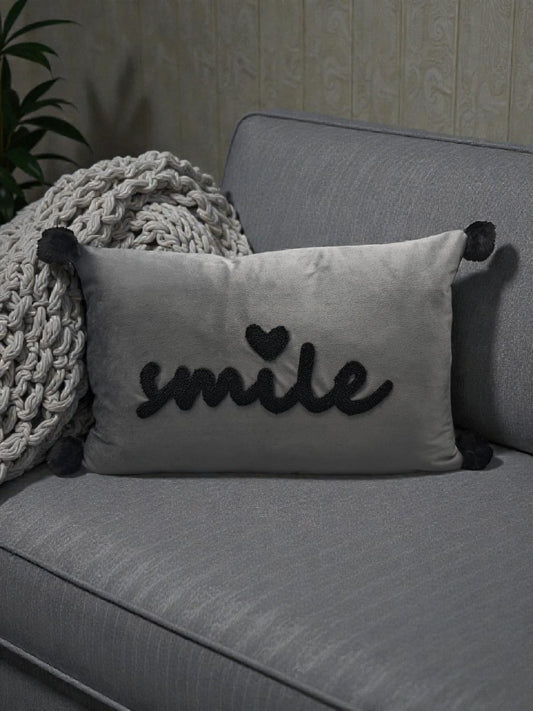 Smile Tussel Rectangular Cushion